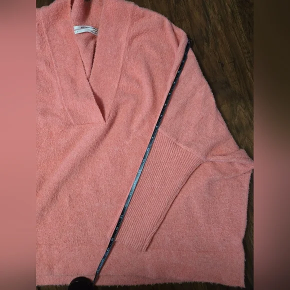 Anthropologie Super Soft Small Batwing Oversized Knit Sweater Salmon Pink - Picture 8 of 12